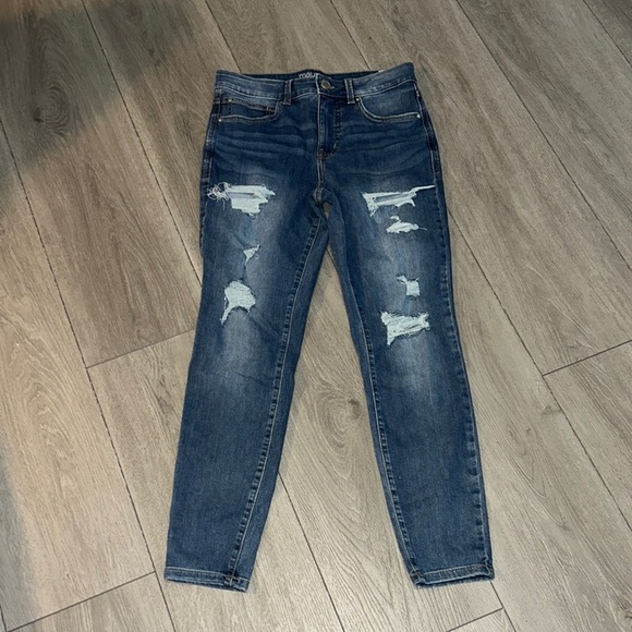Maurice’s Blue Distressed Women's Jeans size 8 - Picture 1 of 7